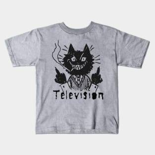 television and the bad cat Kids T-Shirt